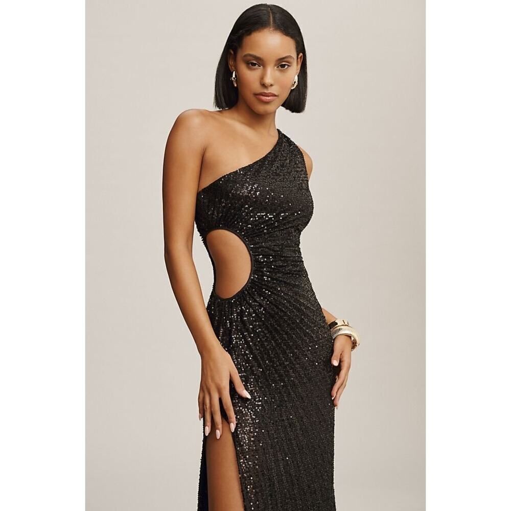 Delfi Collective Sequin Solie One-Shoulder Dress M